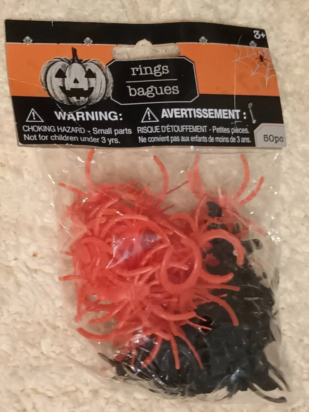 A Bundle of New Halloween Novelty Items for a Classroom Party (121 pieces)
